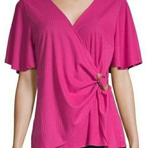 Worthington Brilliant Fuchsia Blouse